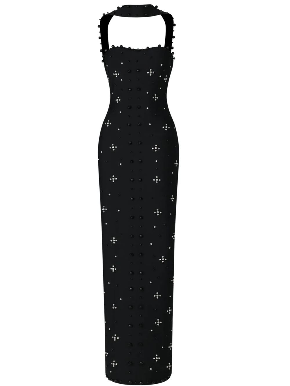 Nesya Sleeveless Pearl Bandage Maxi Dress - Picture 2 of 4